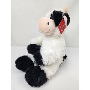 Aurora Cow Tubbie Wubbie Stuffed Animal 13” White Black Toy 2021 Soft Plush NWT